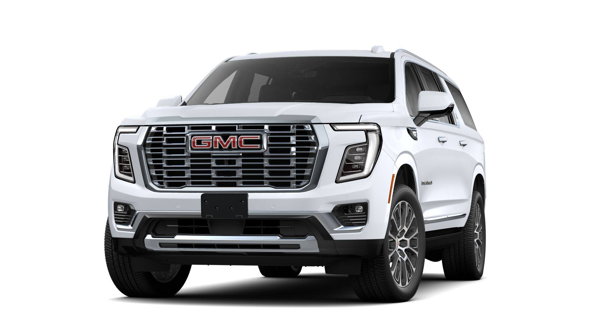 2026 GMC Yukon XL Denali in Glacier White Tricoat — front three-quarter view