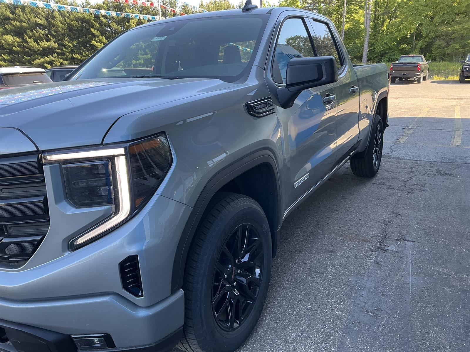 2026 GMC Sierra 1500 Elevation in Sterling Metallic — front three-quarter view