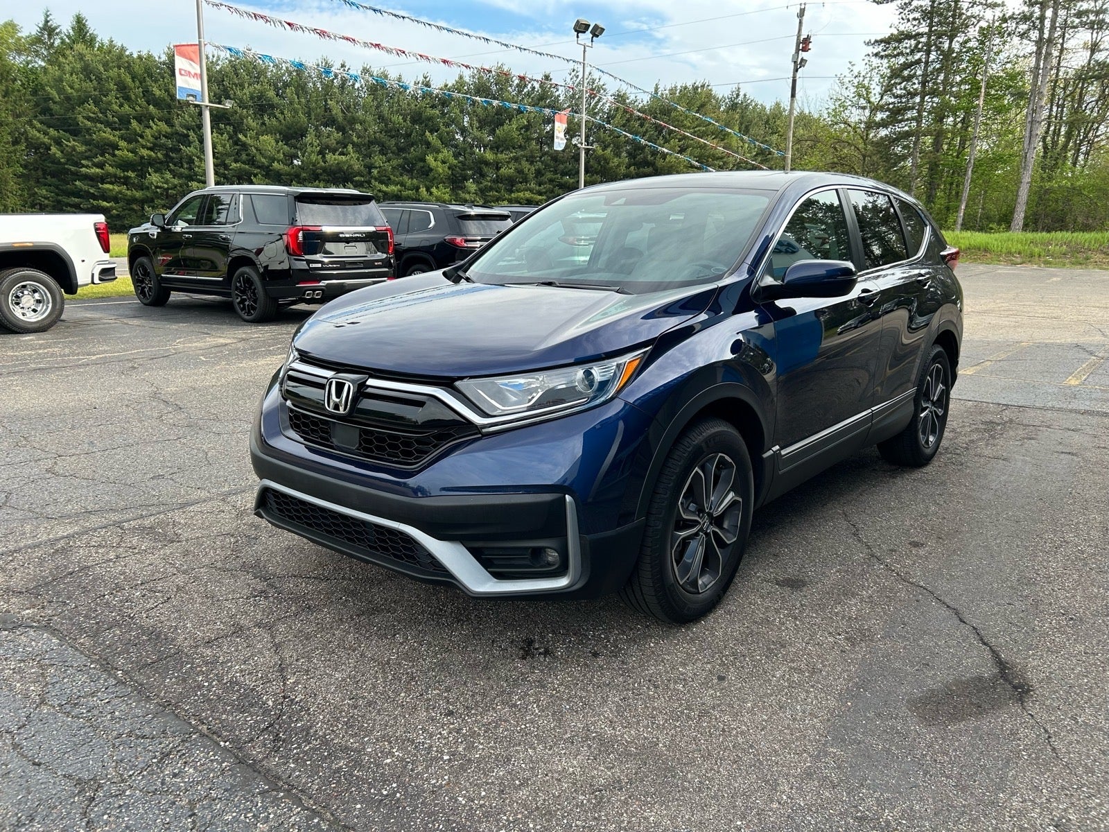 2020 Honda CR-V EX-L in Blue — front three-quarter view