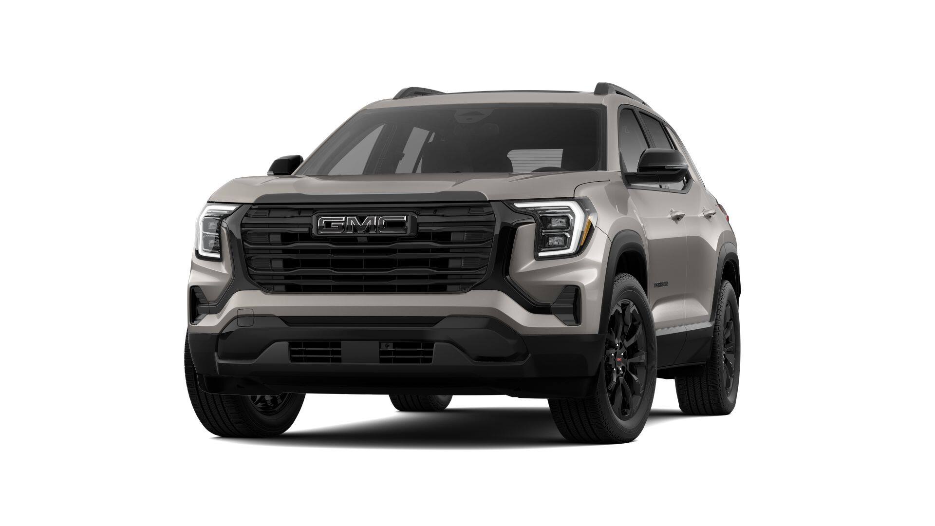 2026 GMC Terrain Elevation in Riverstone Metallic — front three-quarter view