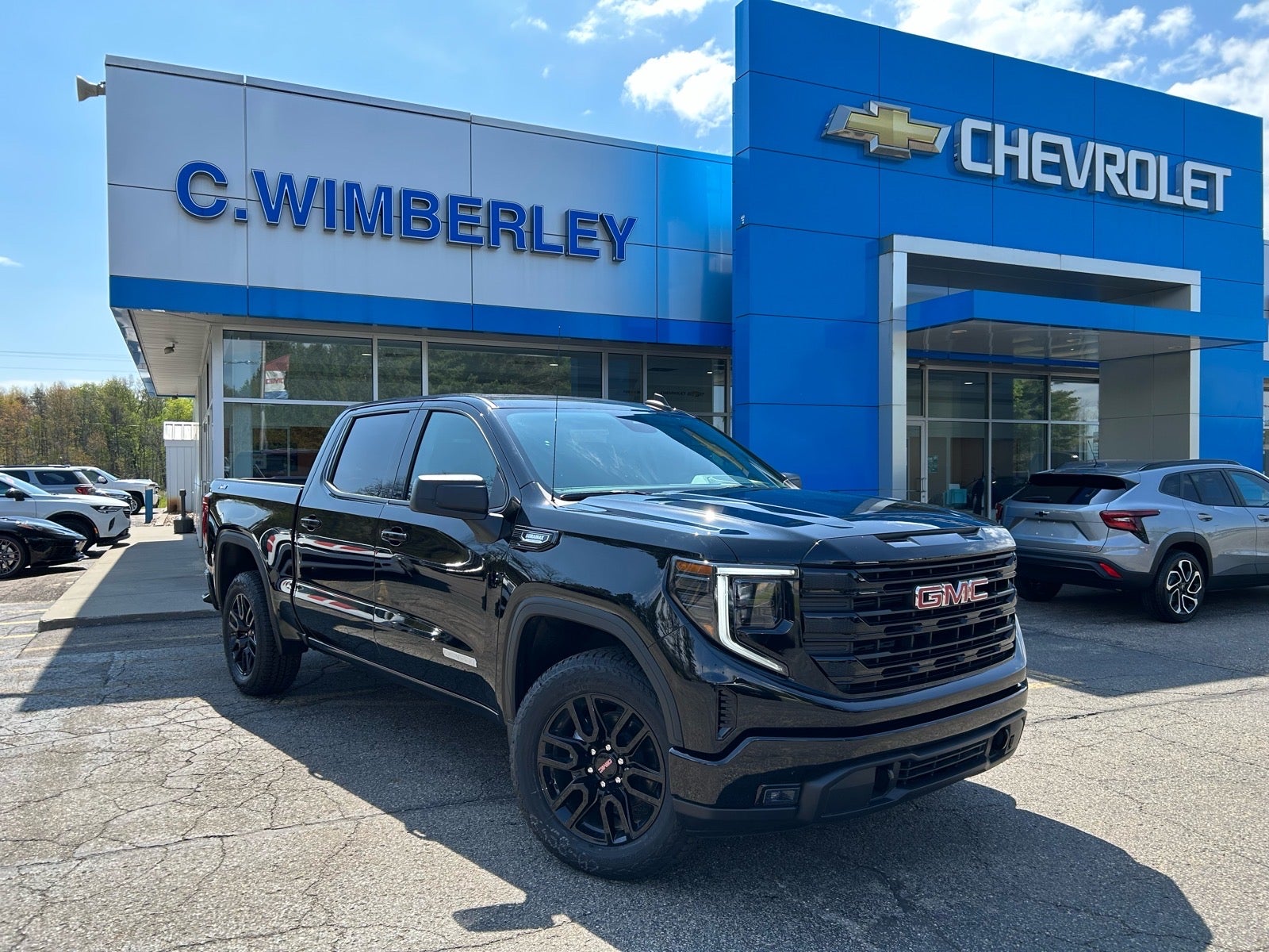 2026 GMC Sierra 1500 Elevation in Onyx Black — front three-quarter view